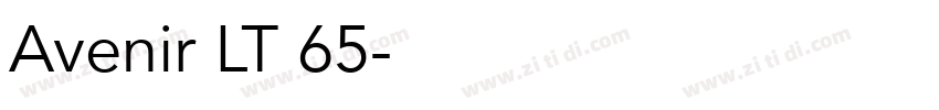 Avenir LT 65字体转换